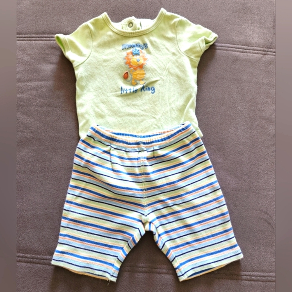 Circo 2-Piece Baby Set, Lime Green - 3M